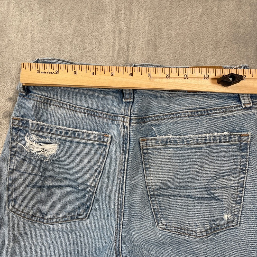 American Eagle Jeans 0R 90s Low Rise Skinny Kick Light Distressed Side Slit - Picture 7 of 7